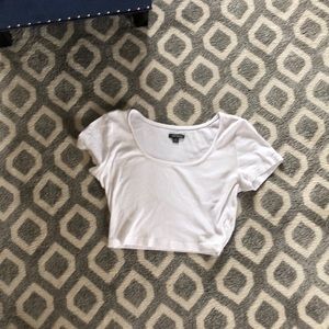 white crop top
